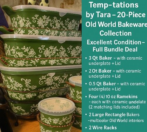 Excellent Condition! Vintage Baking And Serving Set!