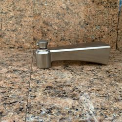 New, high end brushed nickel tub spout with 1/2” slip on connection