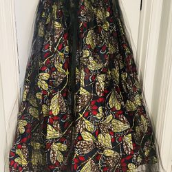 Elegant African Print Tulle Shirt