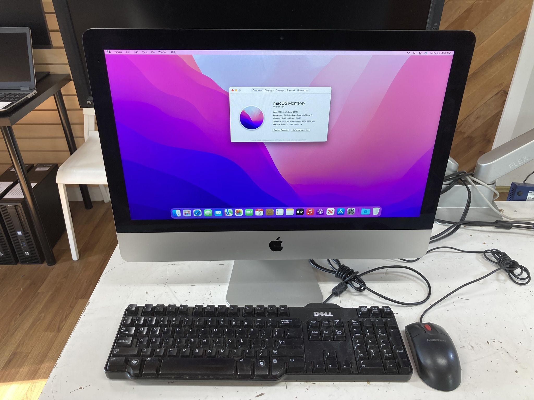 Imac 21.5 inch Late 2015 core i5 8GB RAM 256GB SSD - All in one computer