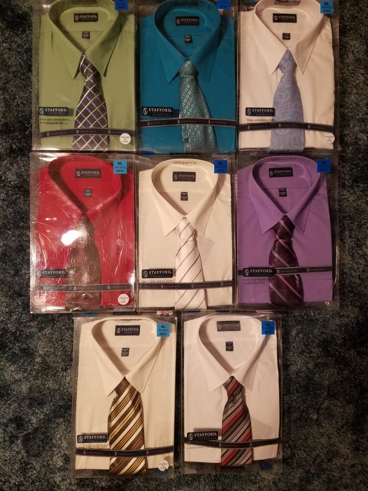 STAFFORD DRESS SHIRTS WITH TIE