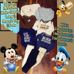NEWBORN BOY CLOTHING LOT NWOT