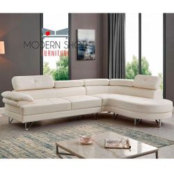 White Sectional- Sofa 