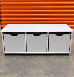 KidKraft Nantucket Storage Bench White 3 Bin Toy Organizer Model 14564