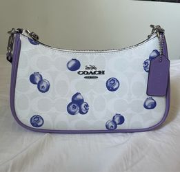 White Blueberry Coach Bag