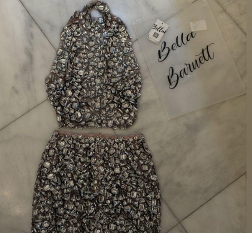 Rhinestone Skirt Set- New 
