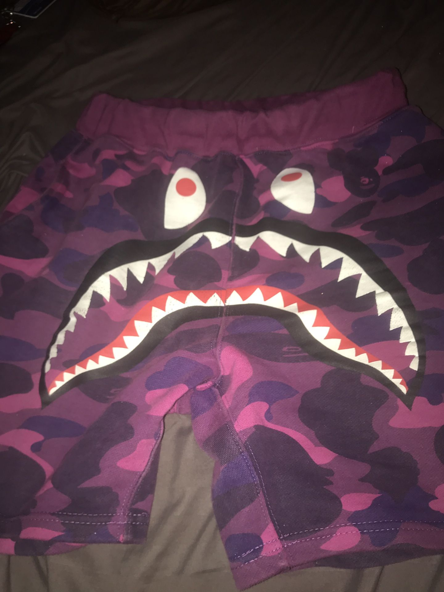 bathing ape purple shorts! (REAL)