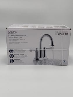 New Kohler Aderlee 4” Centerset Bathroom Faucet R21546-4D-CP