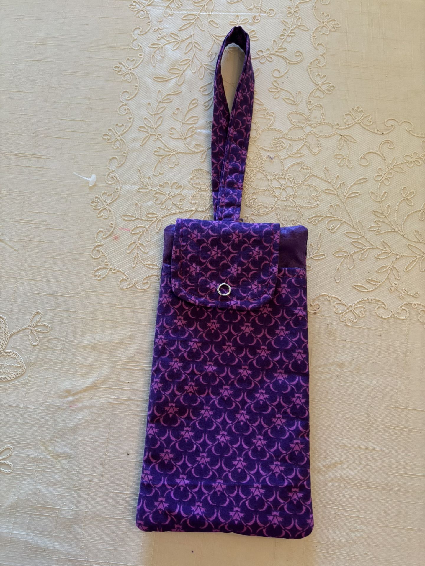 Cell Phone Bag With Snap Pocket And Zippered Enclosure