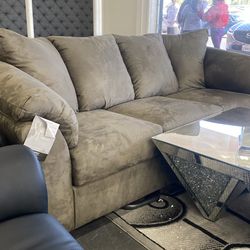 New Ashley tan beige couch and loveseat set living room set was $1499 now $750 must sell can deliver $99