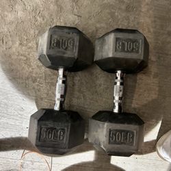 Set Of 50 Pound Dumbbells