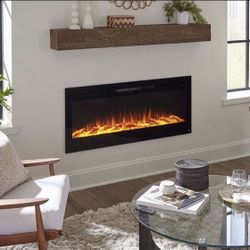 The Sideline 45 Inch Recessed Smart Electric Fireplace