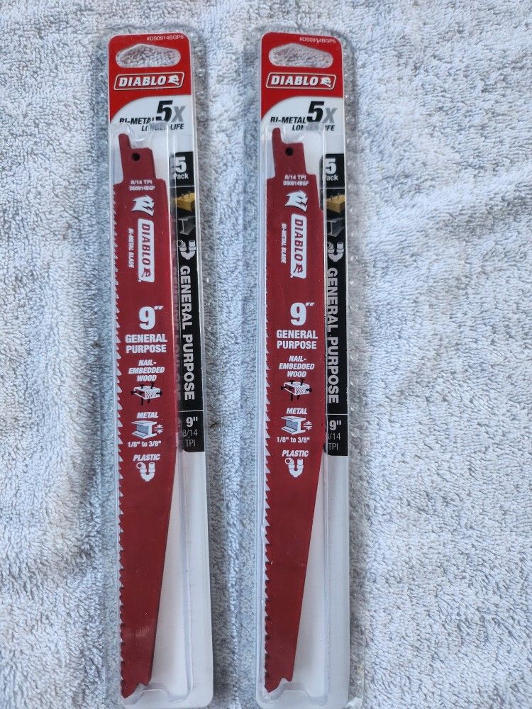 Diablo 9" Sawzall Blades 5 Pack