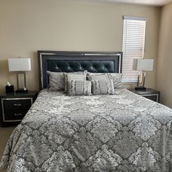 Ashley Lodanna California King Bedroom Set + Ashley Sleep 12” Hybrid Mattress