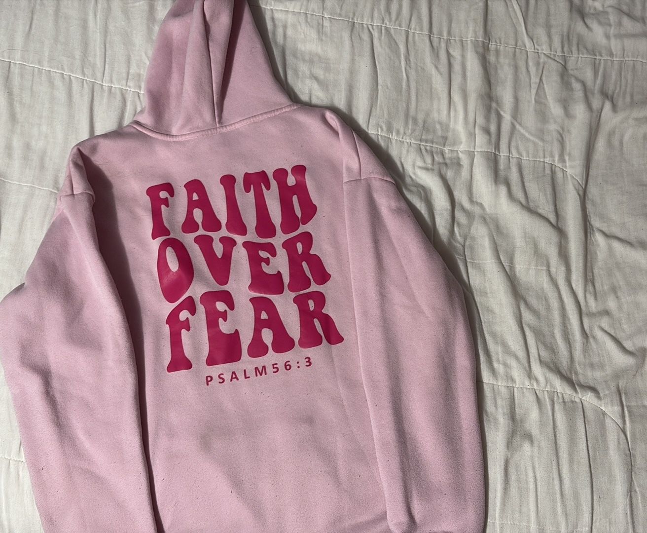 Pink ‘Faith Over Fear’ Hoodie