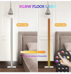 LED Corner Floor Lamp with Remote - LT8290 RGB Standing Lamp Color Changing Light Bar Music Sync for Bedroom Living Room Rhythm Lighting Gaming Party
