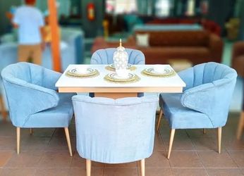 Dining Table Set with 4 Chairs