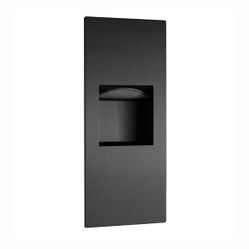 Paper Towel Dispenser / Waste Receptacle - Matte Black