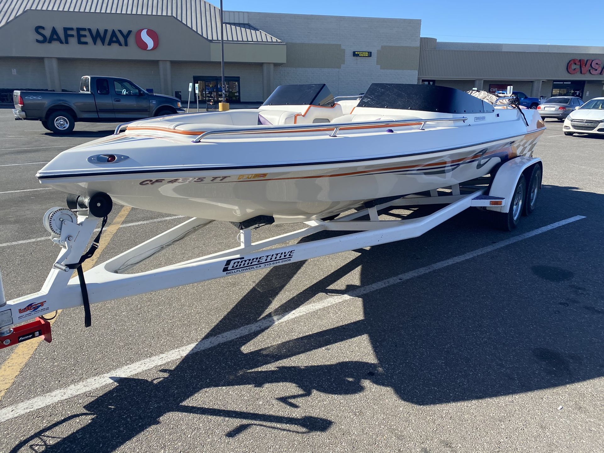 Open bow 1998 commander 7.4 mercruiser 454 big block bravo one out drive