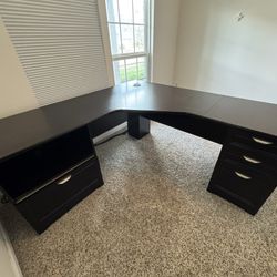 Realspace Magellan Performance L-Shaped Desk, Espresso