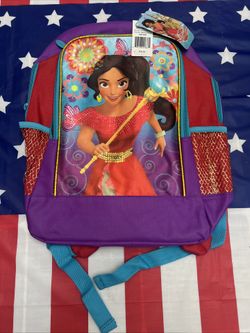 1 Disney Junior Elena Of Avalor Backpack With Front Zipper Pocket # 20176