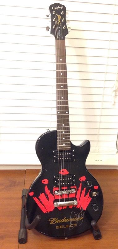 Budweiser select epiphone signed guitar