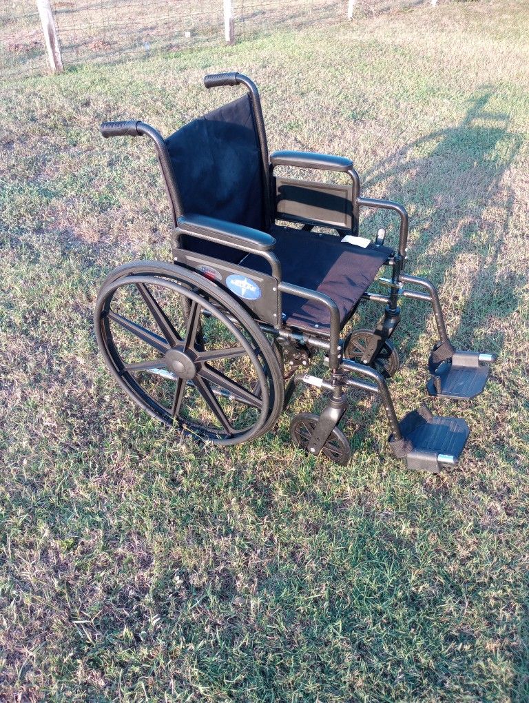 Wheel Chair With Leg Supports And Antflip Rear Bars
