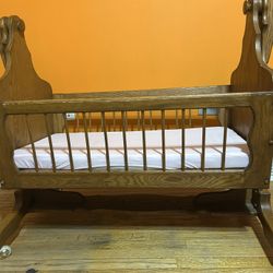 Wooden Baby Cradle 