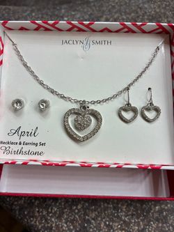 Jaclyn Smith Heart Necklace and earrings
