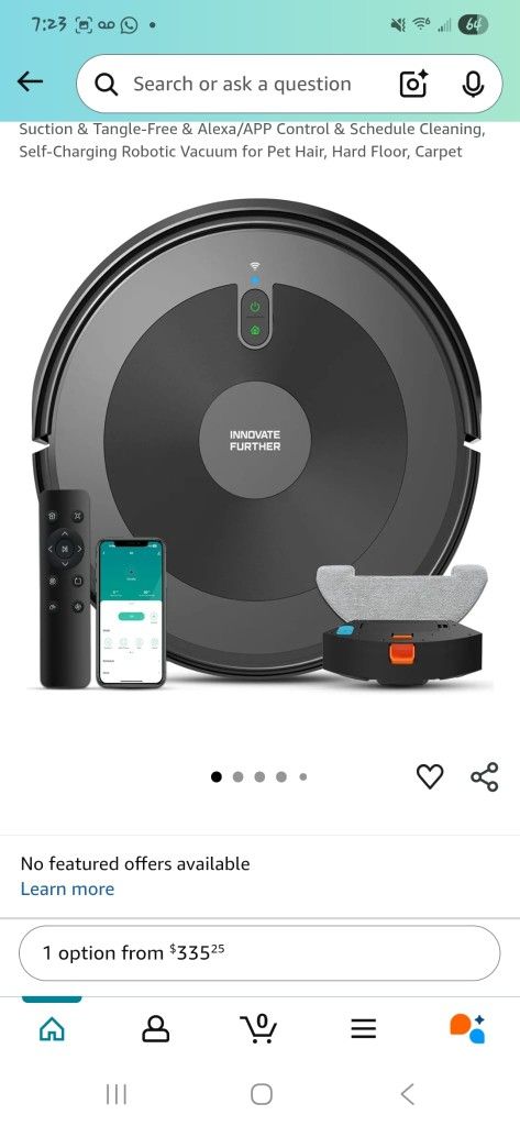 Robot Vacuum and Mop: Robot Vacuum Cleaner 2500Pa Strong Suction & Tangle-Free & Alexa/APP Control & Schedule Cleaning, Self-Charging Robotic Vacuum f