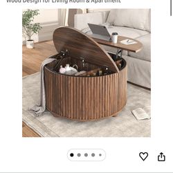 Round Lift Top Coffee Table
