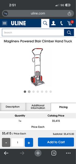 Powered stair climber hand truck