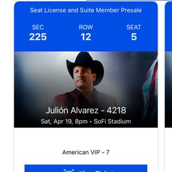 Julion Alvarez Concert Tickets 4/19/25