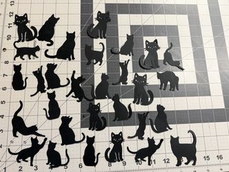 Black Cat Paper Die Cuts Set