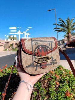 COACH 1501 JADE SADDLE BAG IN SIGNATURE CANVAS WITH REXY BY GUANG YU for Sale in Gilbert AZ OfferUp
