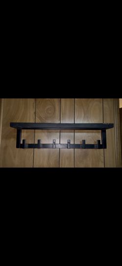 Black Wooden Shelf/ Hanging Rack