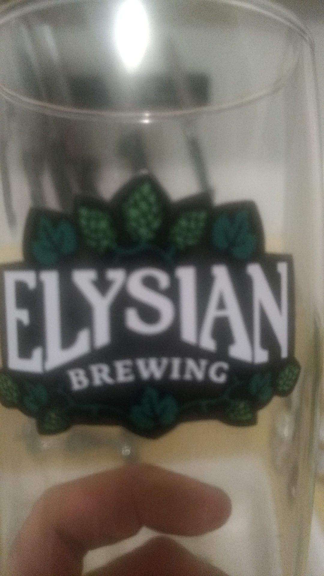 Elysian brewing glass cup