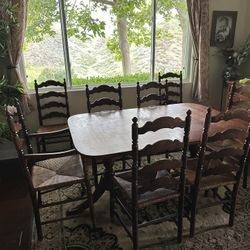 Antique Dining Room Table And Chairs