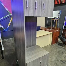 Double Cabinet Modern Gray Desks w/Keys 72x30 **Each** 

