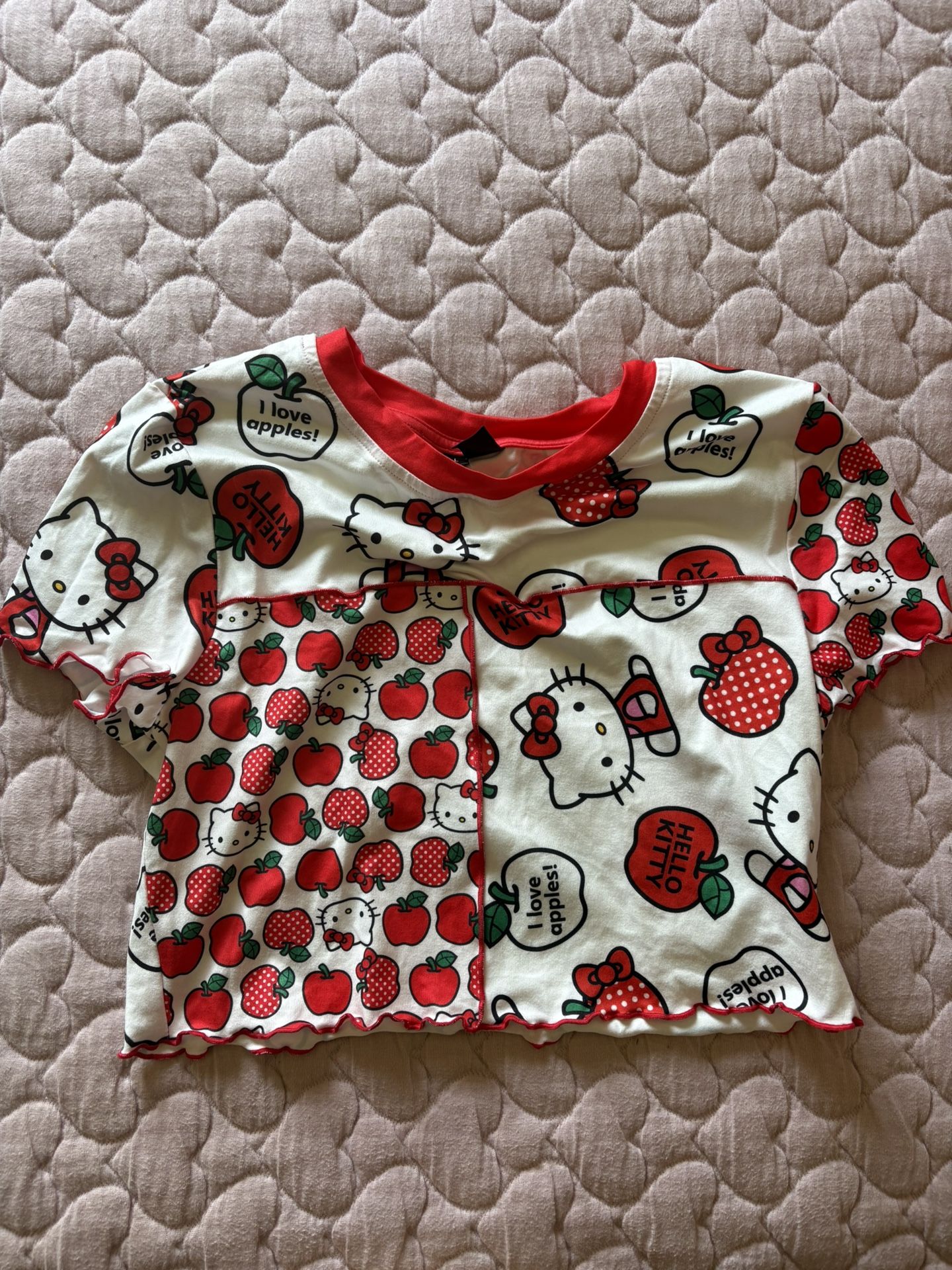 LARGE hello Kitty Crop Top