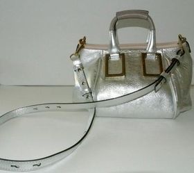 Chloé Ethel Silver Small Satchel Retail $1,495 NEW