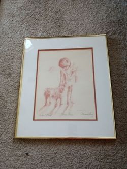 ORIGINAL Artist Proof & Signed lithograph "Mon Ami" By Connie King.
