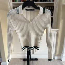 Roma Concept long-sleeve, v-neck polo-style sweater