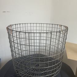 Large Black And Gold Wire Basket 