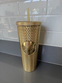 Starbucks Gold Studded Diamond Tumbler (24 oz / Venti)