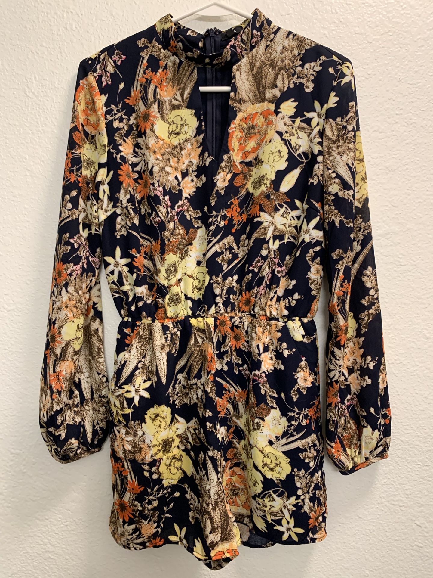 Elegant Floral Romper- S