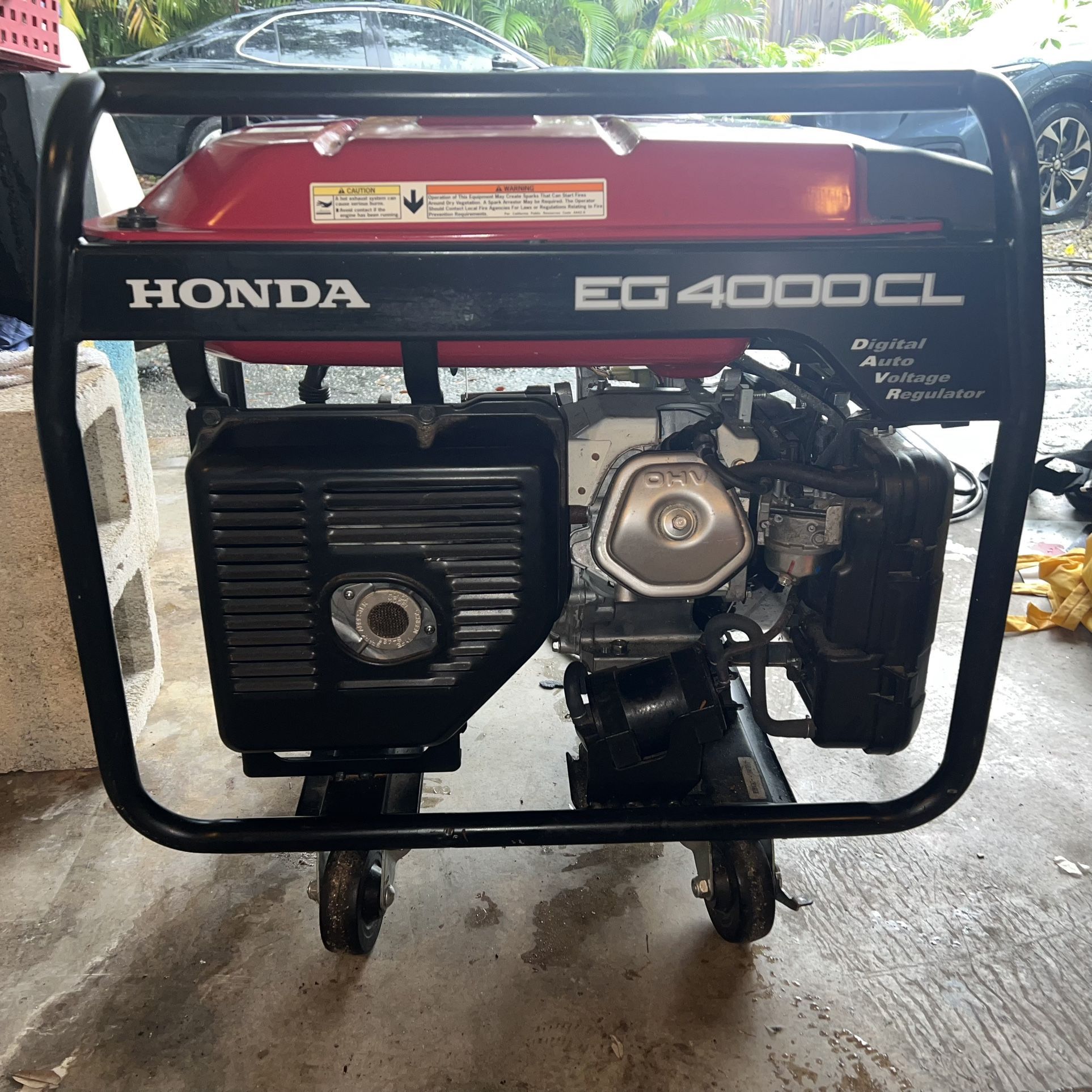 Like new/barely used Honda EG4000CL generator