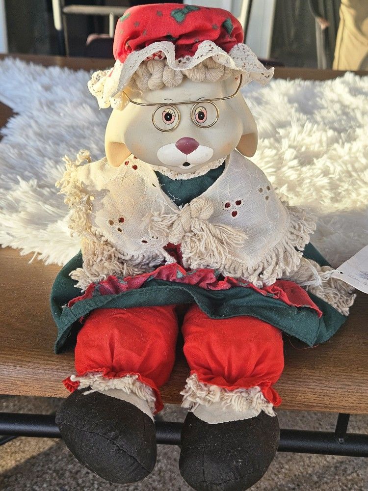 Santa Claus teddy bear sitting with glasses 
Santa Claus osita que se sienta con lentes