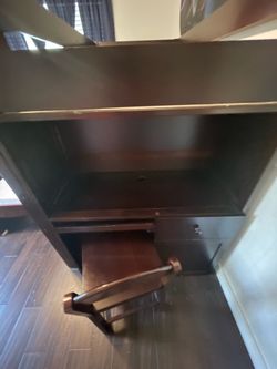 Bunk beds with built in desk for kids