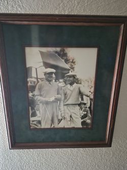 Vintage Framed Black and White Golf Photo